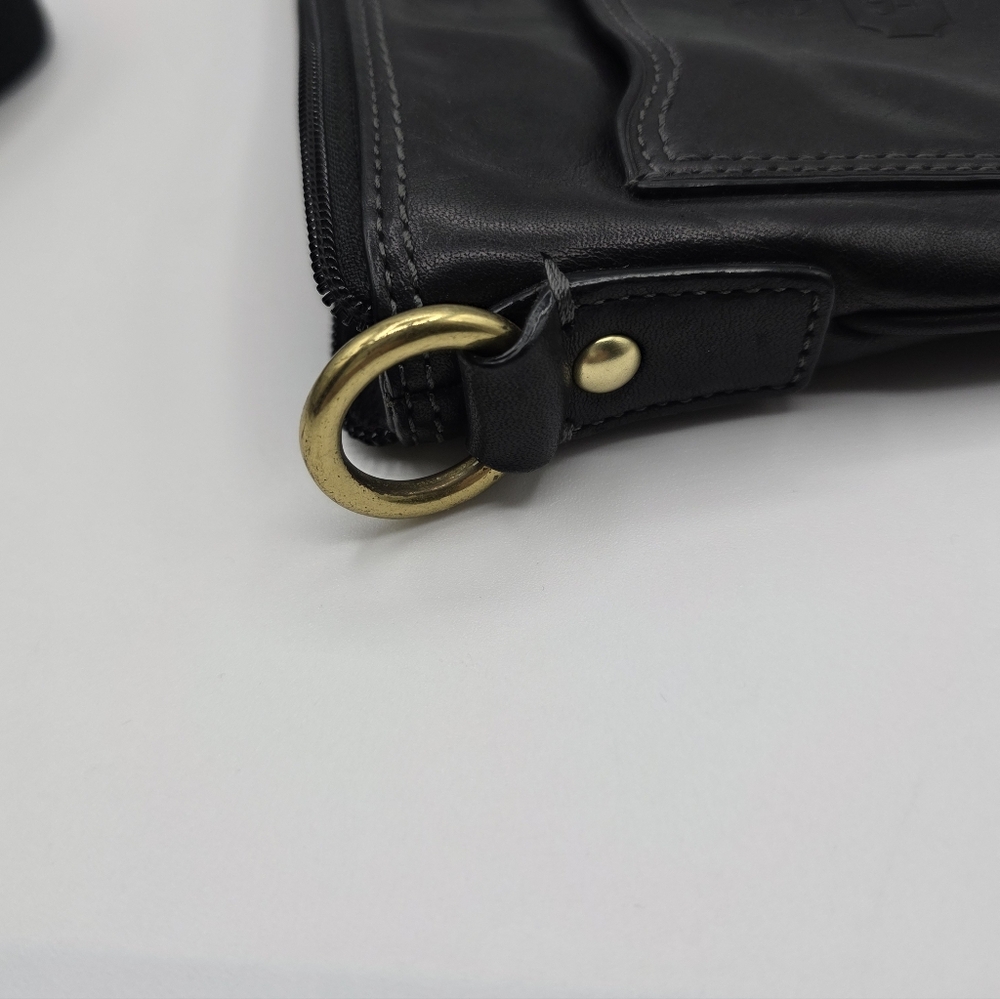 Vintage Coach Crossbody Bag Black Leather - Picture 15 of 16